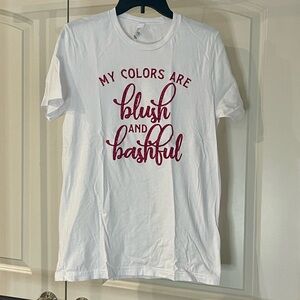 Bella Canvas White Tee with Red Print